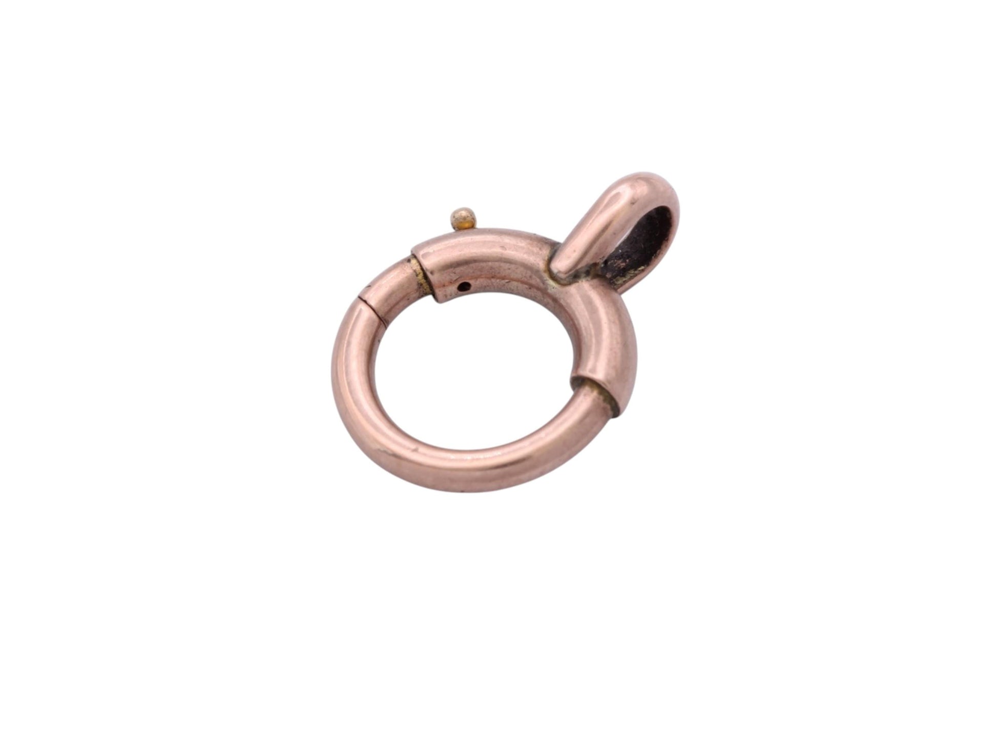 Antique 9ct Rose Gold Chunky Bolt Clasp | Victorian Chain Fastener c.1900 — view 6
