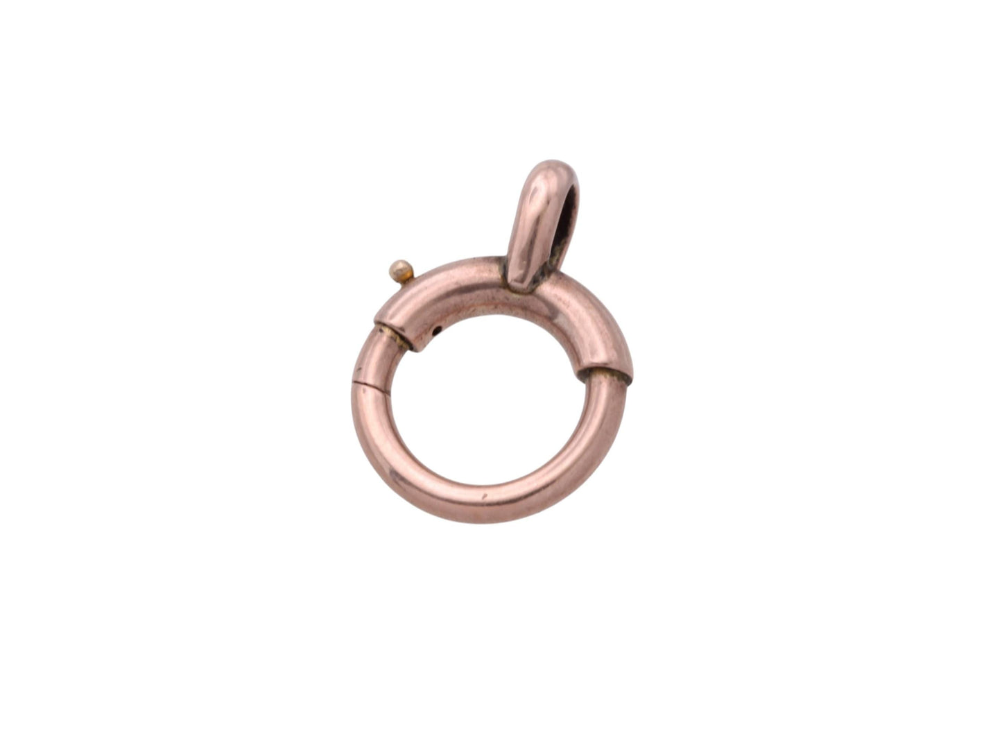 Antique 9ct Rose Gold Chunky Bolt Clasp | Victorian Chain Fastener c.1900 — view 7