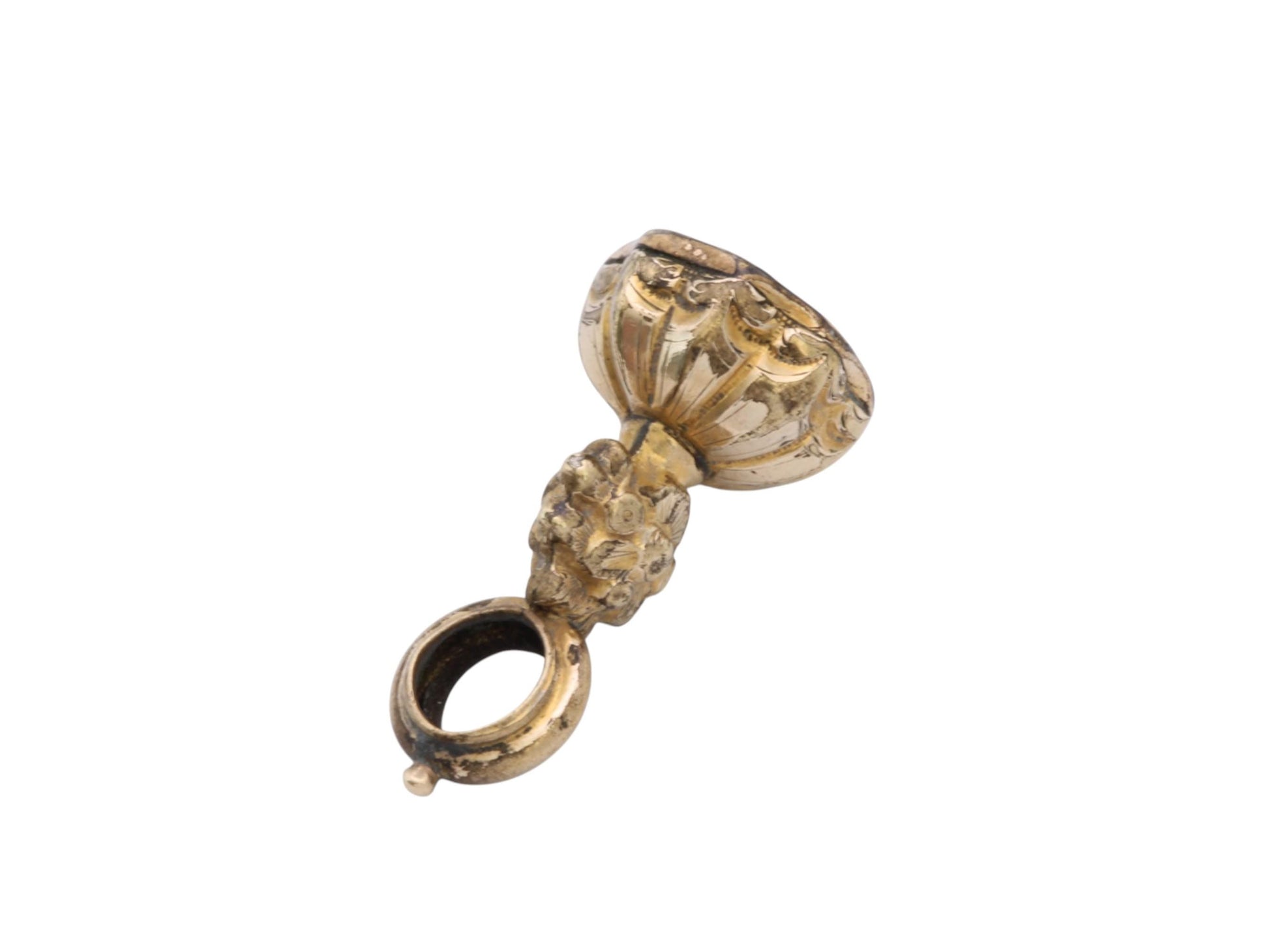 Antique Bloodstone Intaglio Seal | Old Yet Firm | 9ct Rolled Gold Victorian Fob c.1860 — view 13
