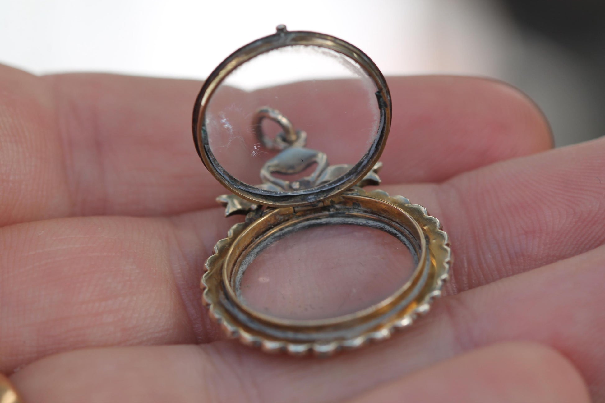 Antique Edwardian 9ct Gold Murrle Bennett Turquoise & Pearl Locket Pendant c.1900 — view 10