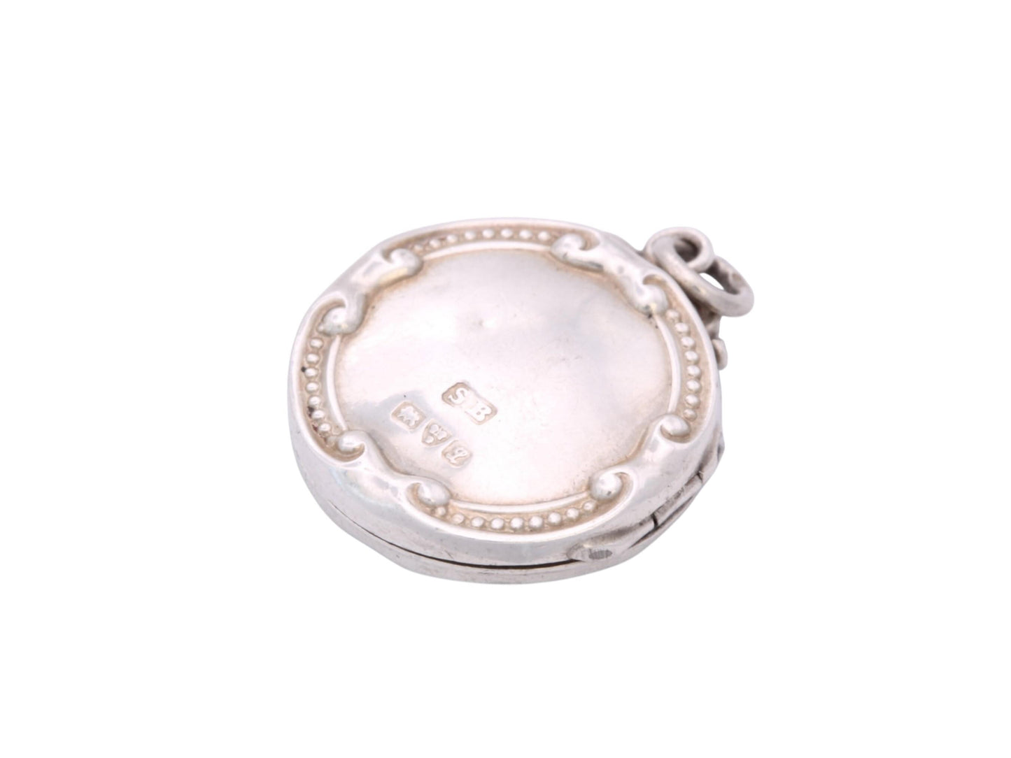 Antique Edwardian Sterling Silver Engraved Locket | 1911 — view 11