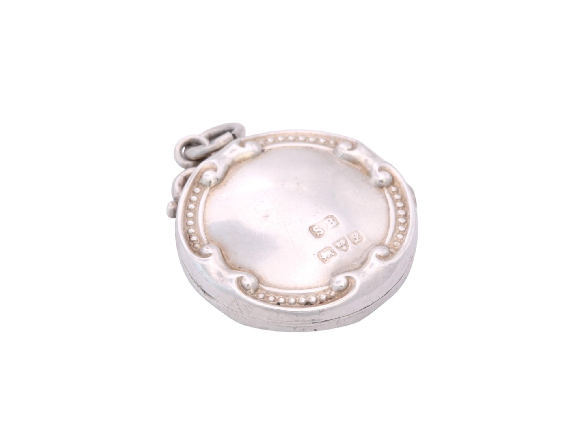 Antique Edwardian Sterling Silver Engraved Locket | 1911 — view 12