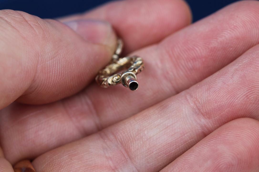 Antique Victorian 15ct Gold Filled Chased Watch Key | c.1860 — view 7