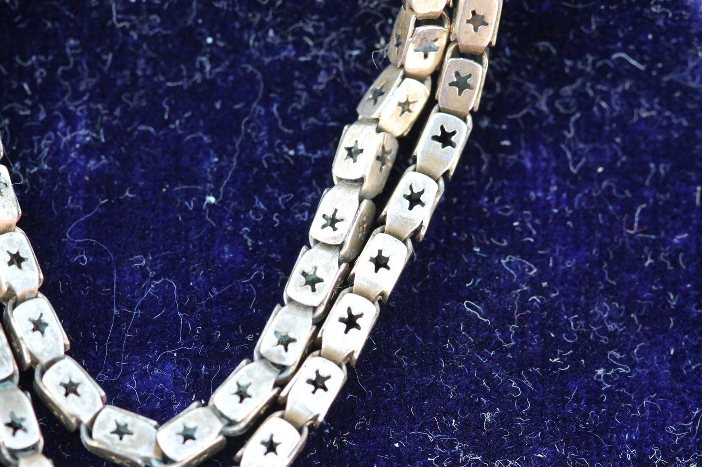 Antique Victorian 9ct Rolled Gold Star Pierced Long Guard Chain c.1890 — view 8