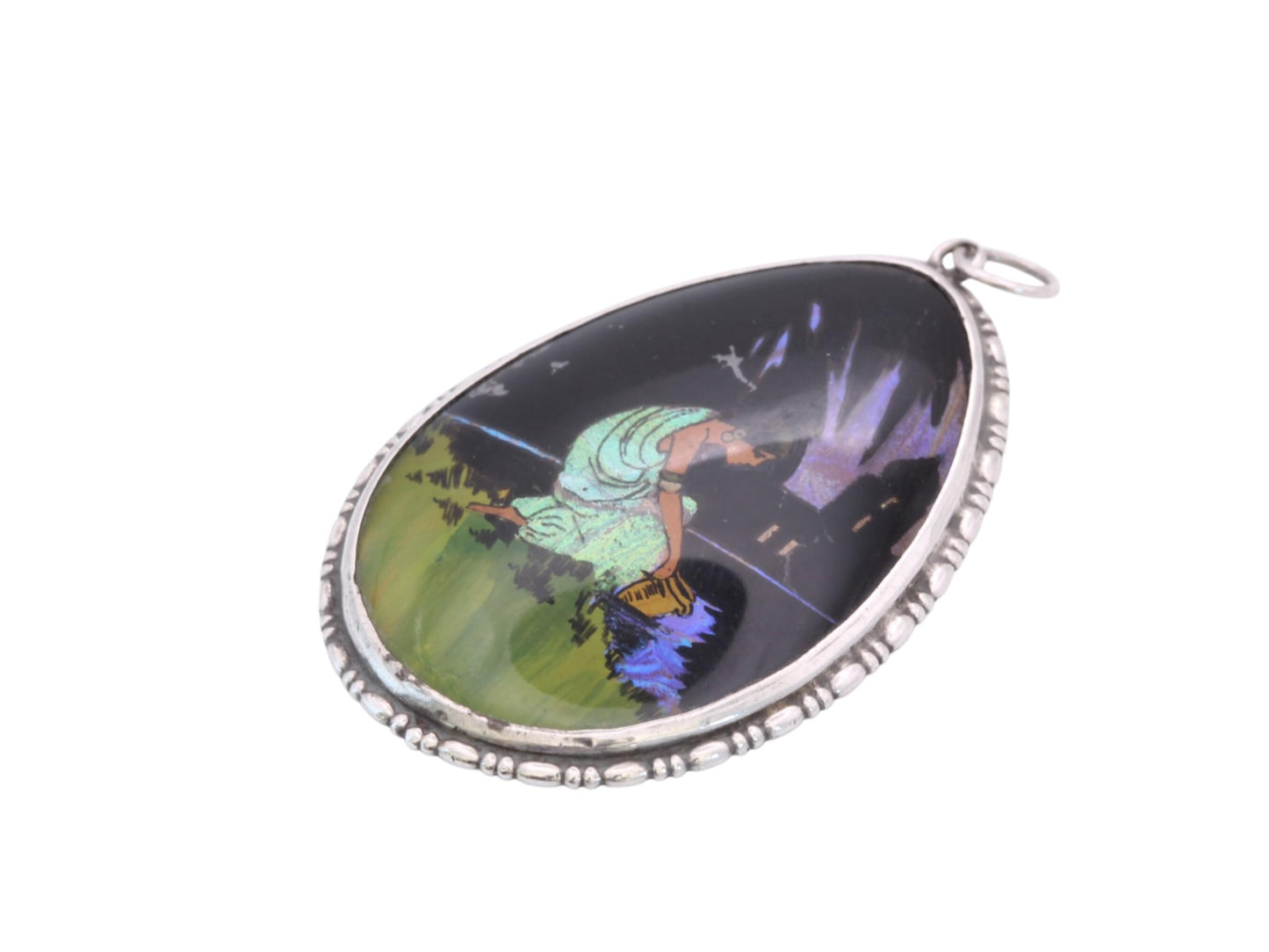 Art Deco Sterling Silver Butterfly Wing Pendant  | c.1930 — view 7