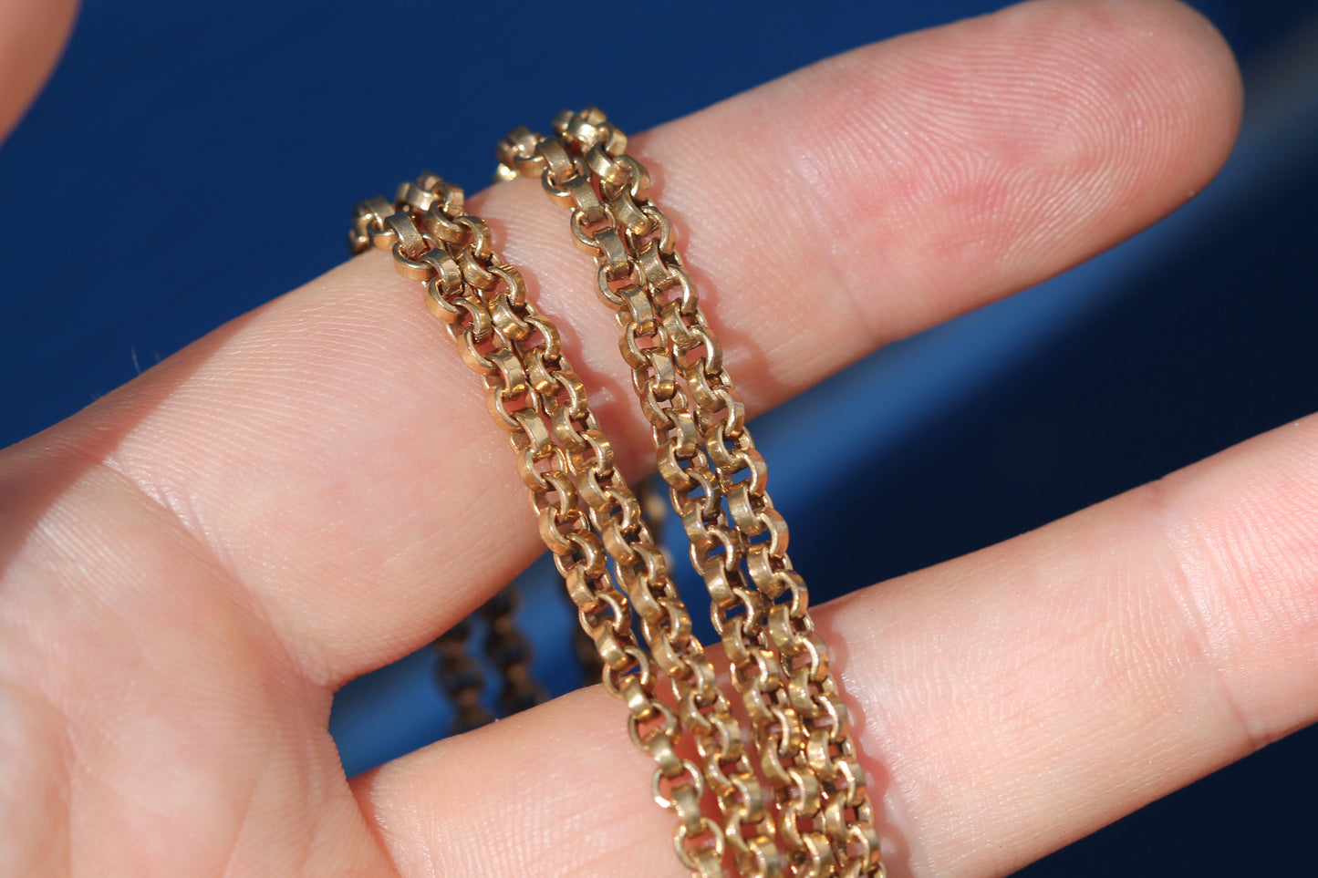 Antique Victorian 9ct Rolled Gold Long Guard Chain | 52.5" — view 9