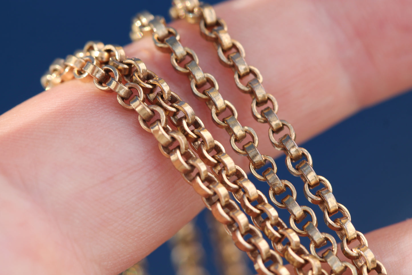 Antique Victorian 9ct Rolled Gold Long Guard Chain | 52.5" — view 10