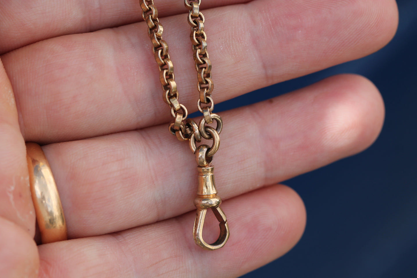 Antique Victorian 9ct Rolled Gold Long Guard Chain | 52.5" — view 6
