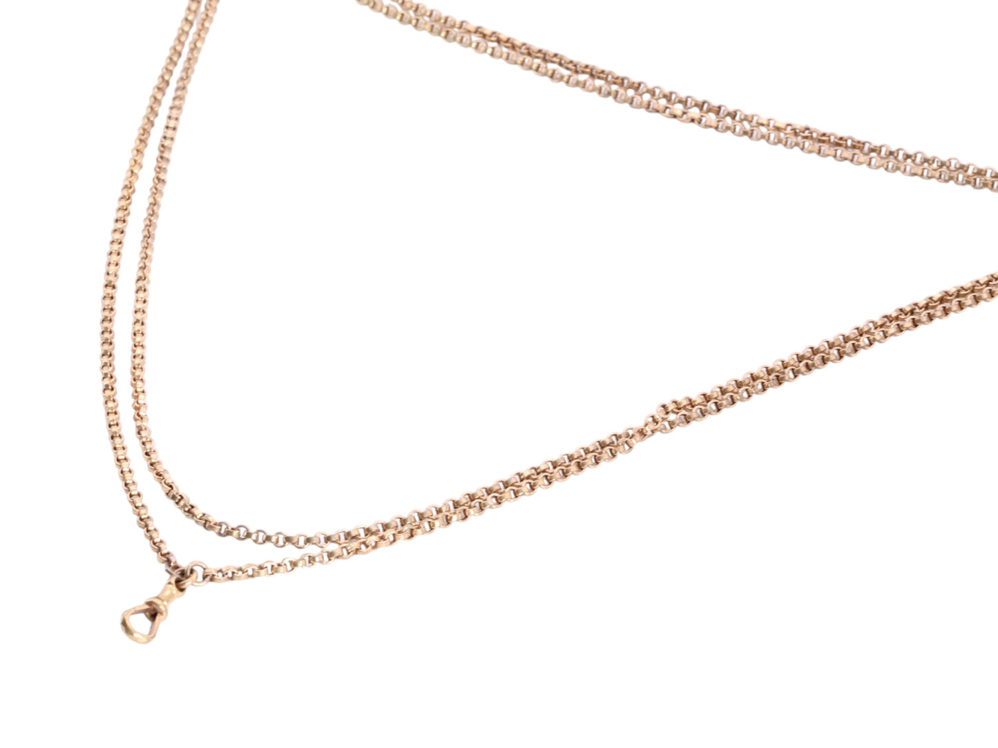 Antique Victorian 9ct Rolled Gold Long Guard Chain | 52.5" — view 4