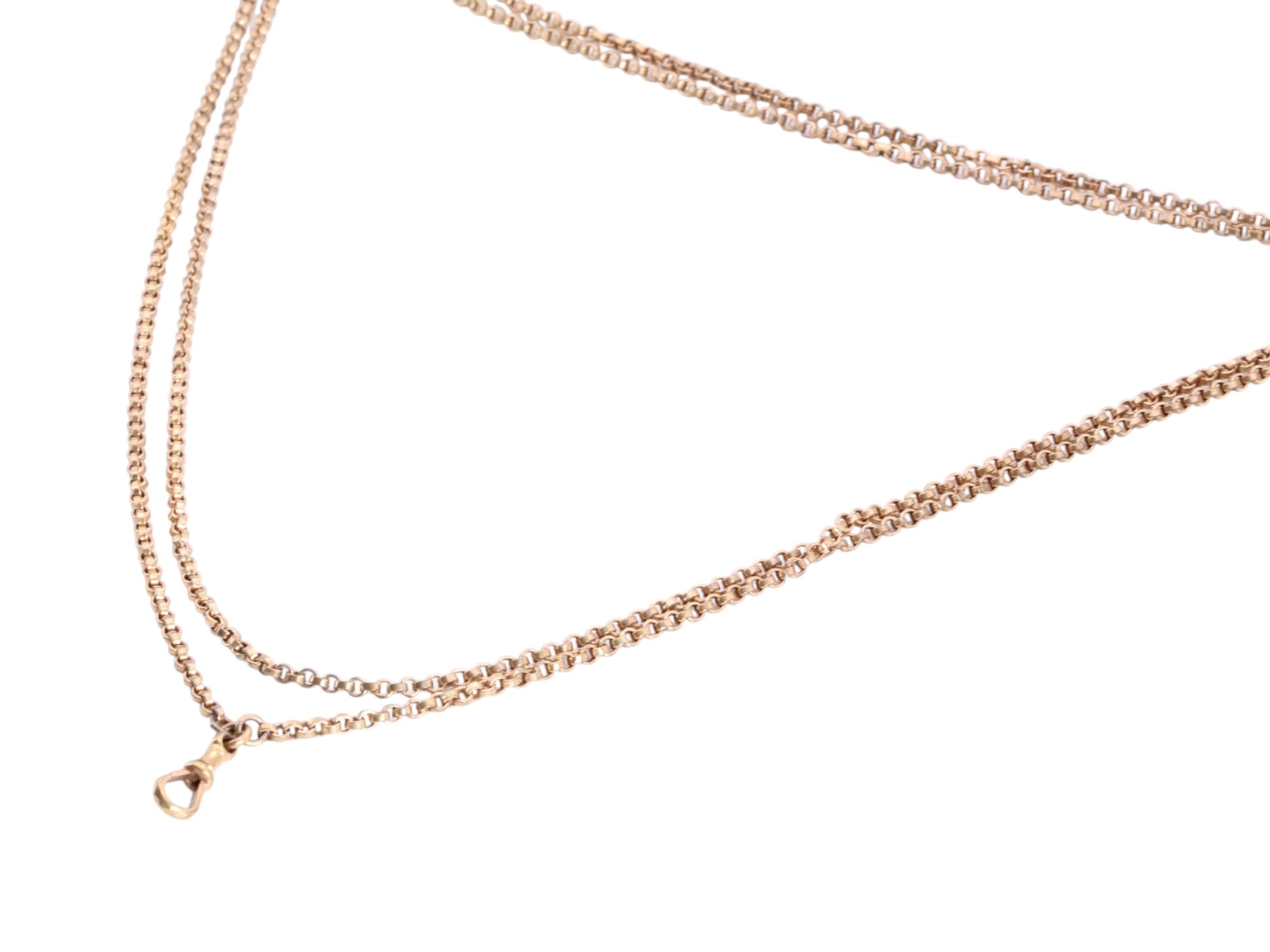 Antique Victorian 9ct Rolled Gold Long Guard Chain | 52.5" — view 4