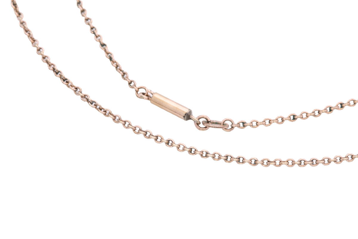 Antique c.1900 9ct Rolled Gold Swirl Link Necklace | 18.5" — view 9