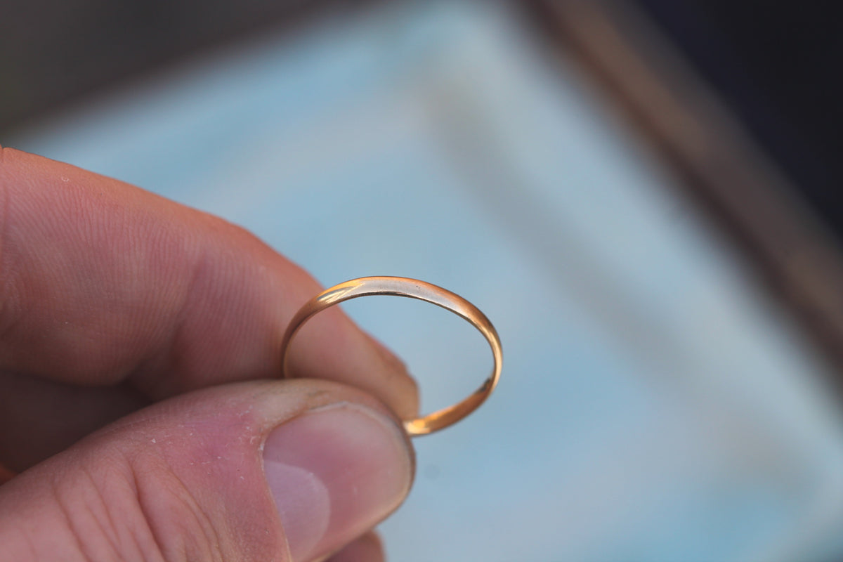 Antique Early Victorian 18ct Gold Wedding Band | Aberdeen Scottish Provincial c.1840 — view 4