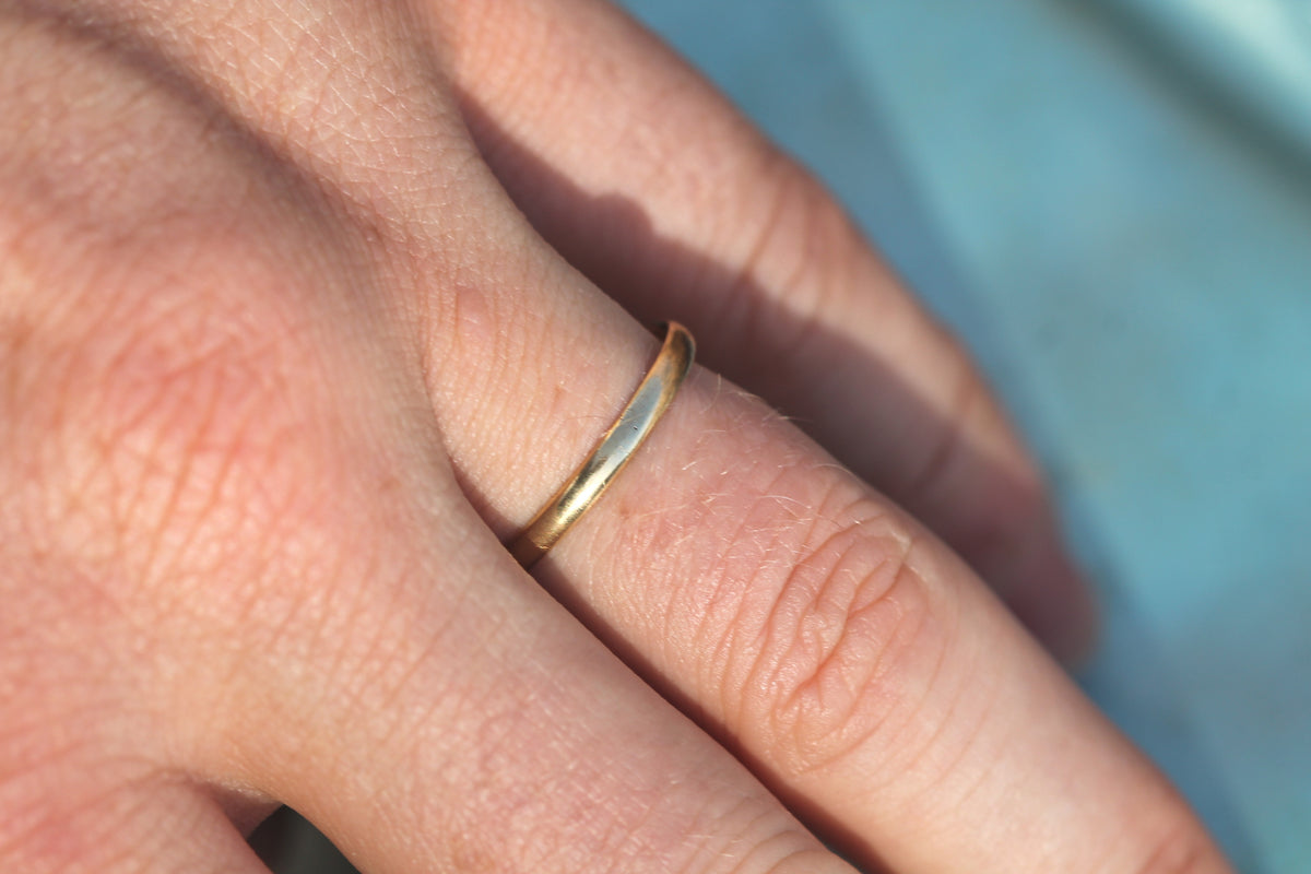 Antique Early Victorian 18ct Gold Wedding Band | Aberdeen Scottish Provincial c.1840 — view 7