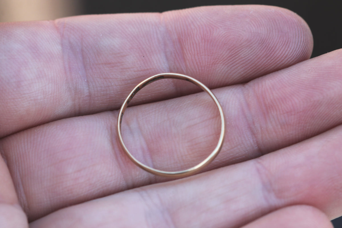 Antique Early Victorian 18ct Gold Wedding Band | Aberdeen Scottish Provincial c.1840 — view 10