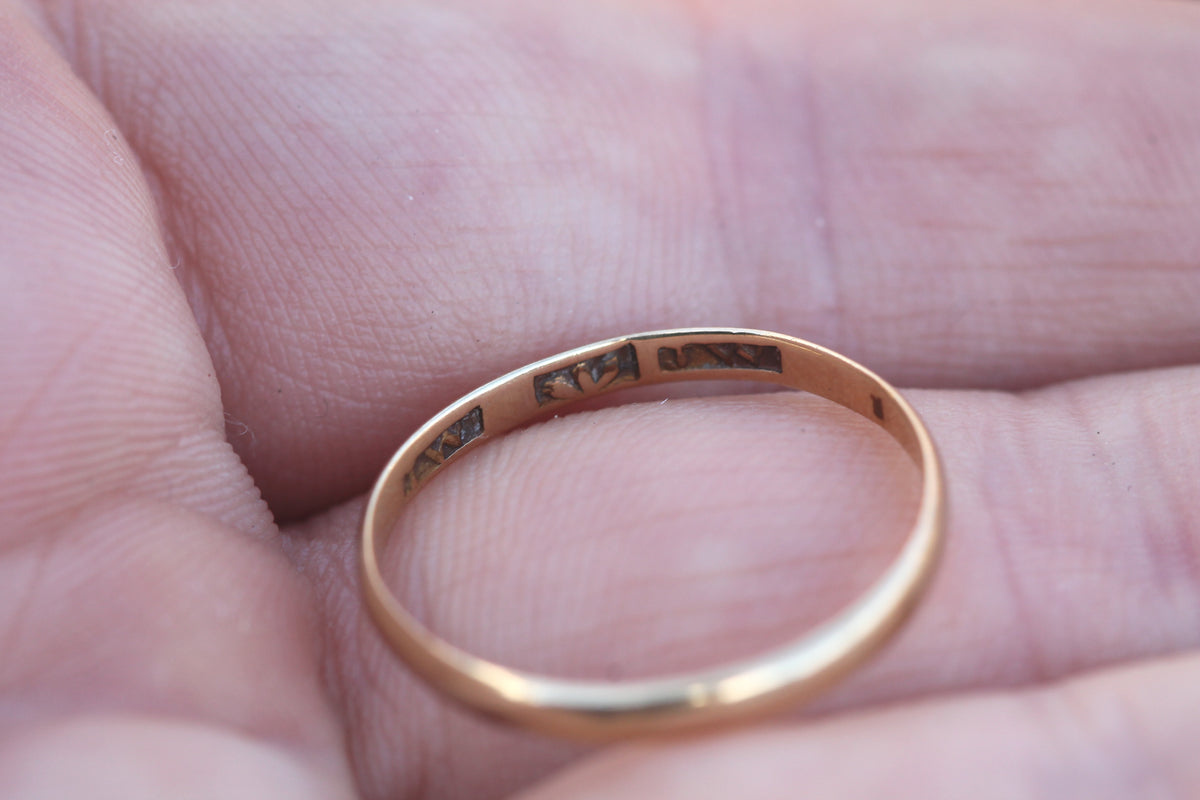 Antique Early Victorian 18ct Gold Wedding Band | Aberdeen Scottish Provincial c.1840 — view 11