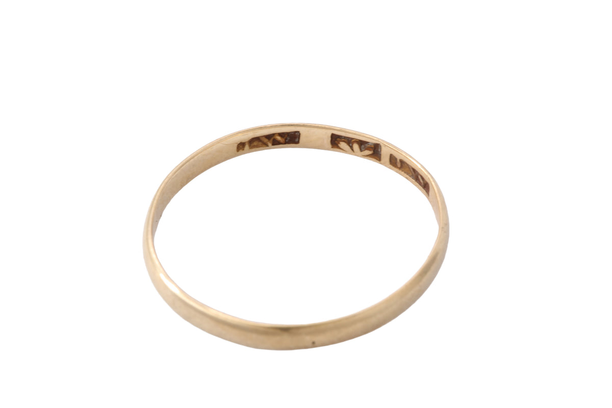 Antique early Victorian 18ct gold Aberdeen Scottish provincial wedding band