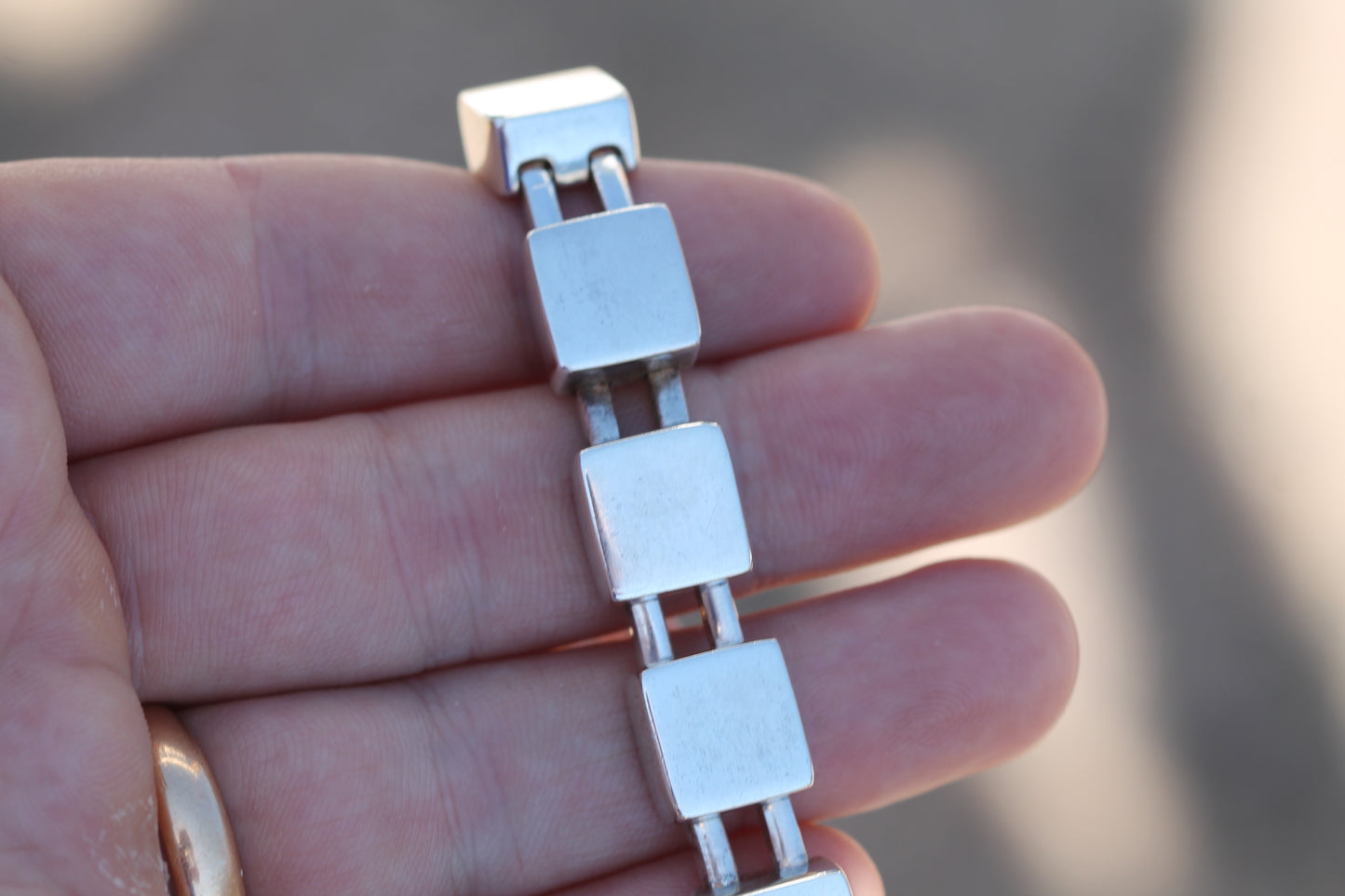 Vintage Georg Jensen Sterling Silver Modernist Bracelet | Design 593C — view 11