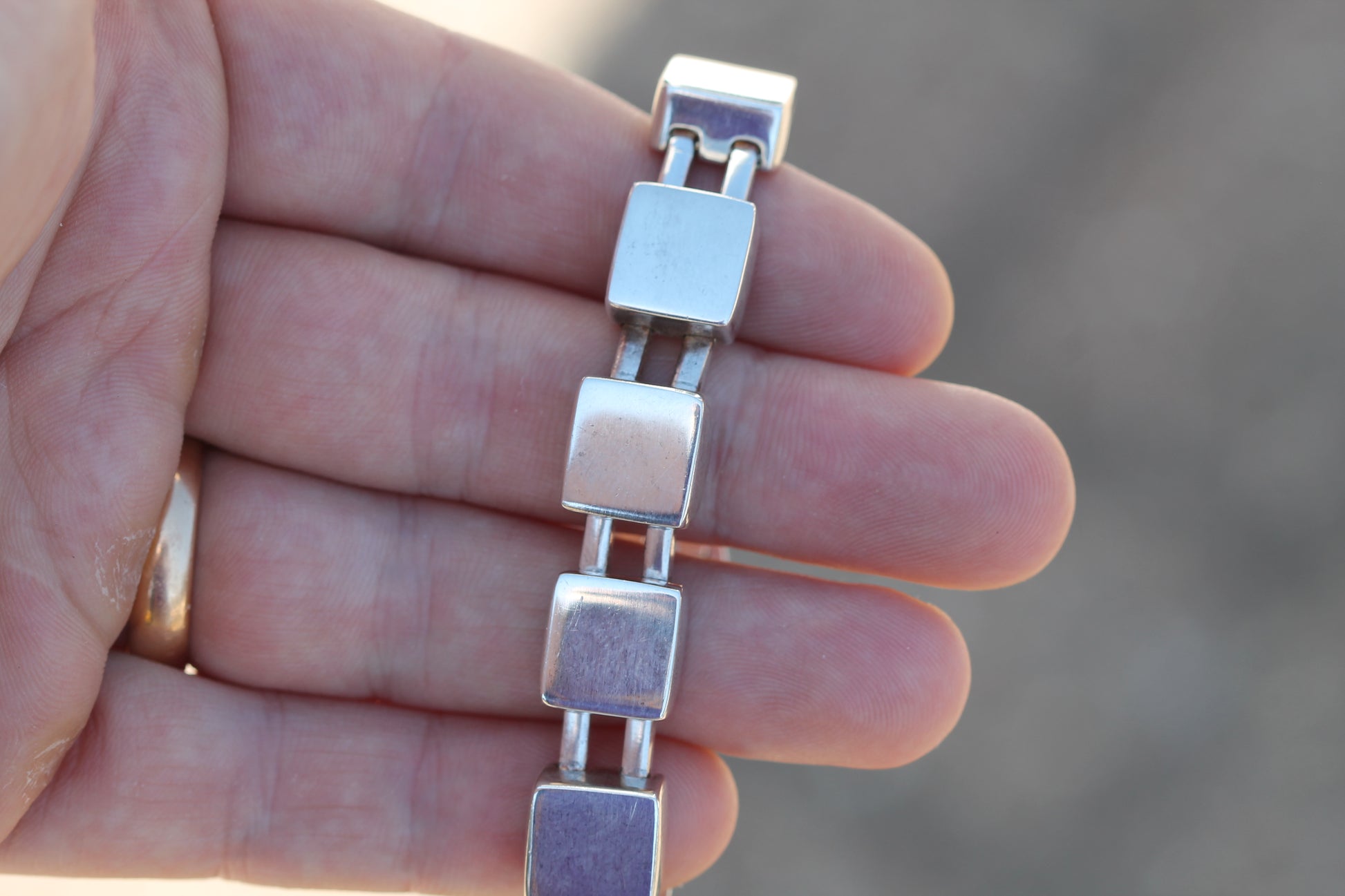 Vintage Georg Jensen Sterling Silver Modernist Bracelet | Design 593C — view 12