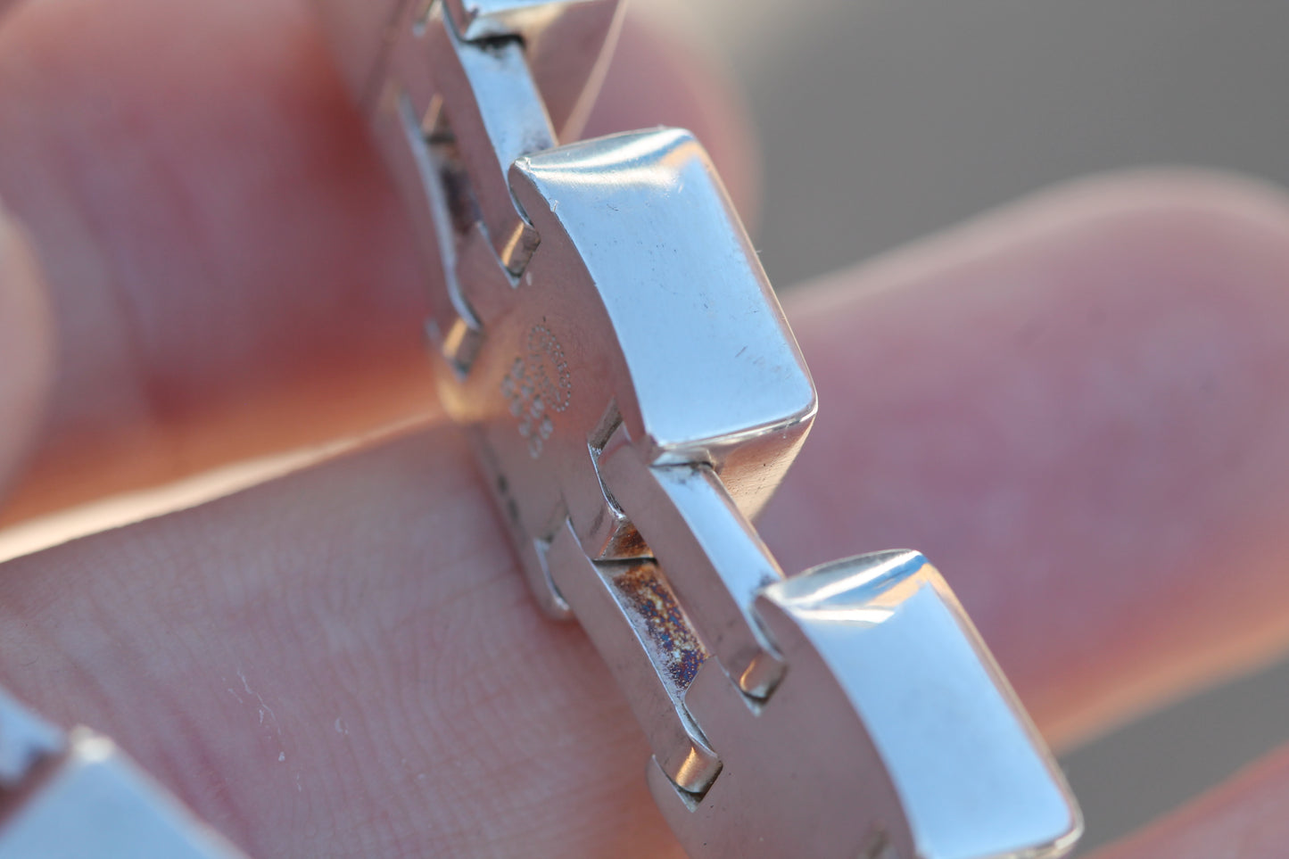 Vintage Georg Jensen Sterling Silver Modernist Bracelet | Design 593C — view 14