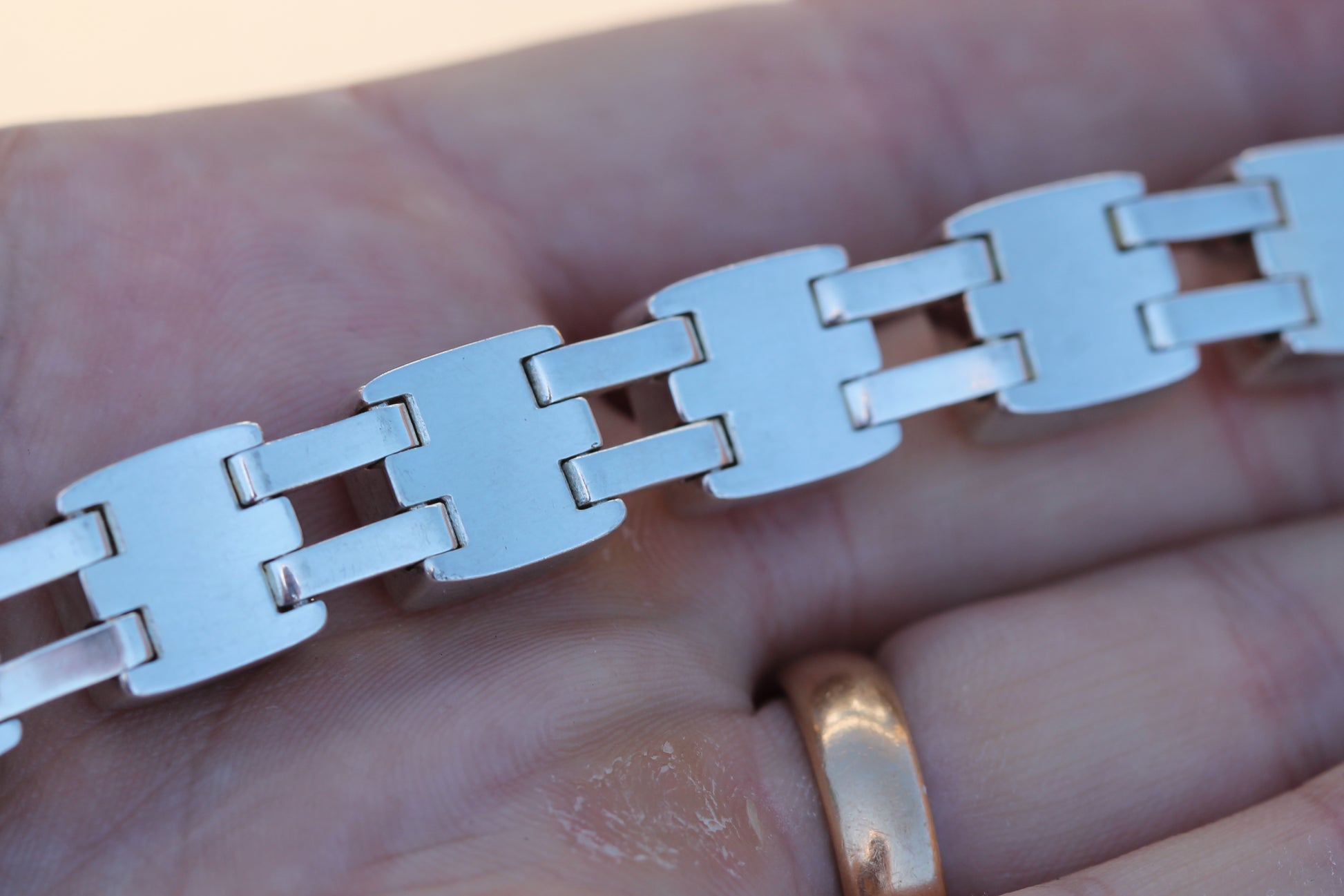 Vintage Georg Jensen Sterling Silver Modernist Bracelet | Design 593C — view 19