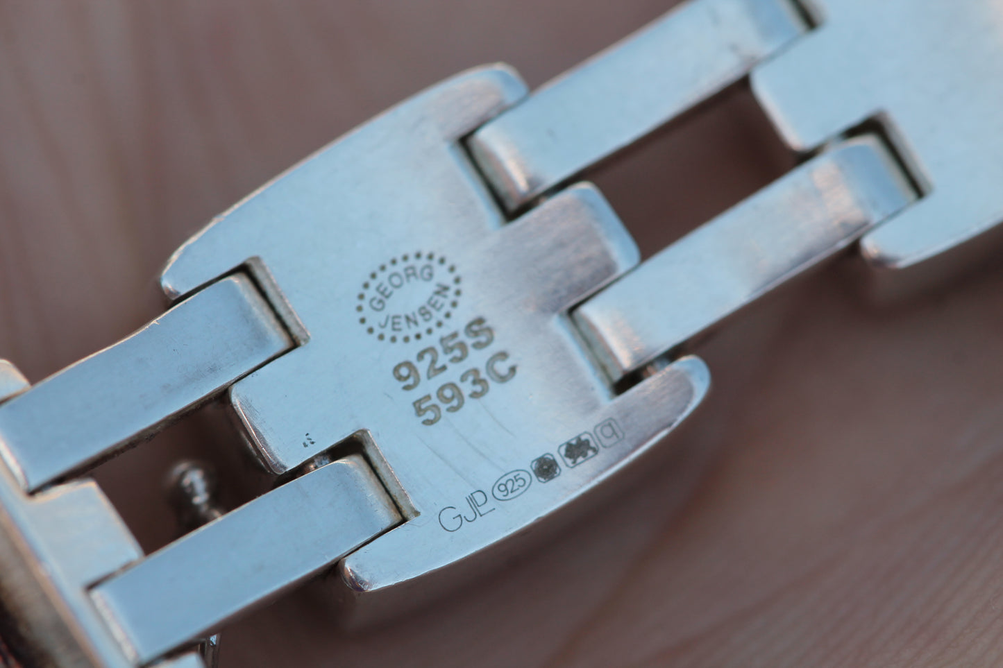 Vintage Georg Jensen 593C sterling silver geometric bracelet