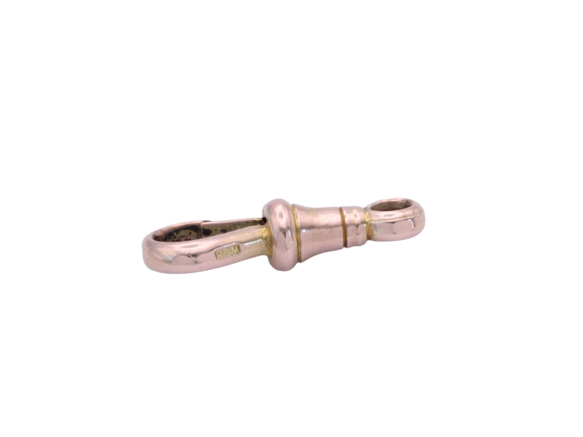 Antique 9ct Rose Gold Large Dog Clip Clasp c.1900 — view 3