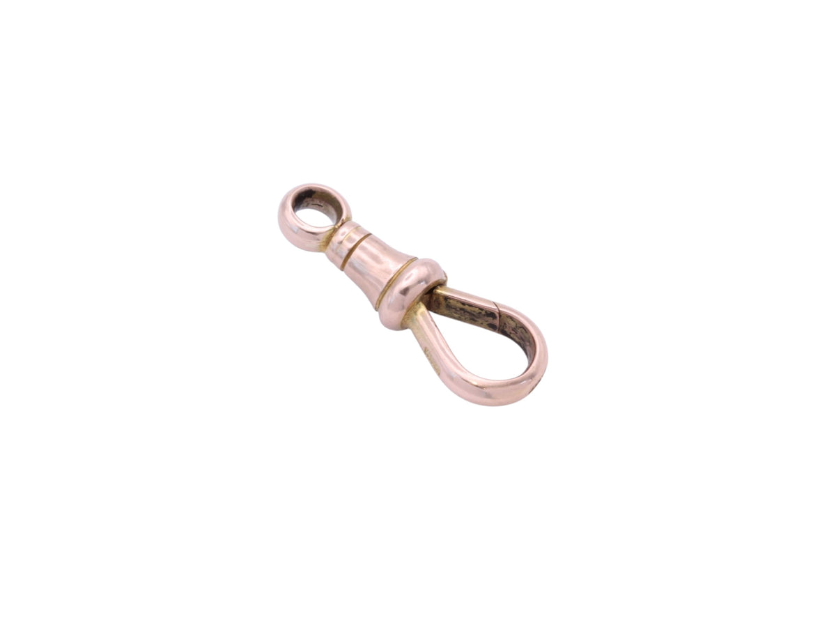 Antique 9ct Rose Gold Large Dog Clip Clasp c.1900 — view 4