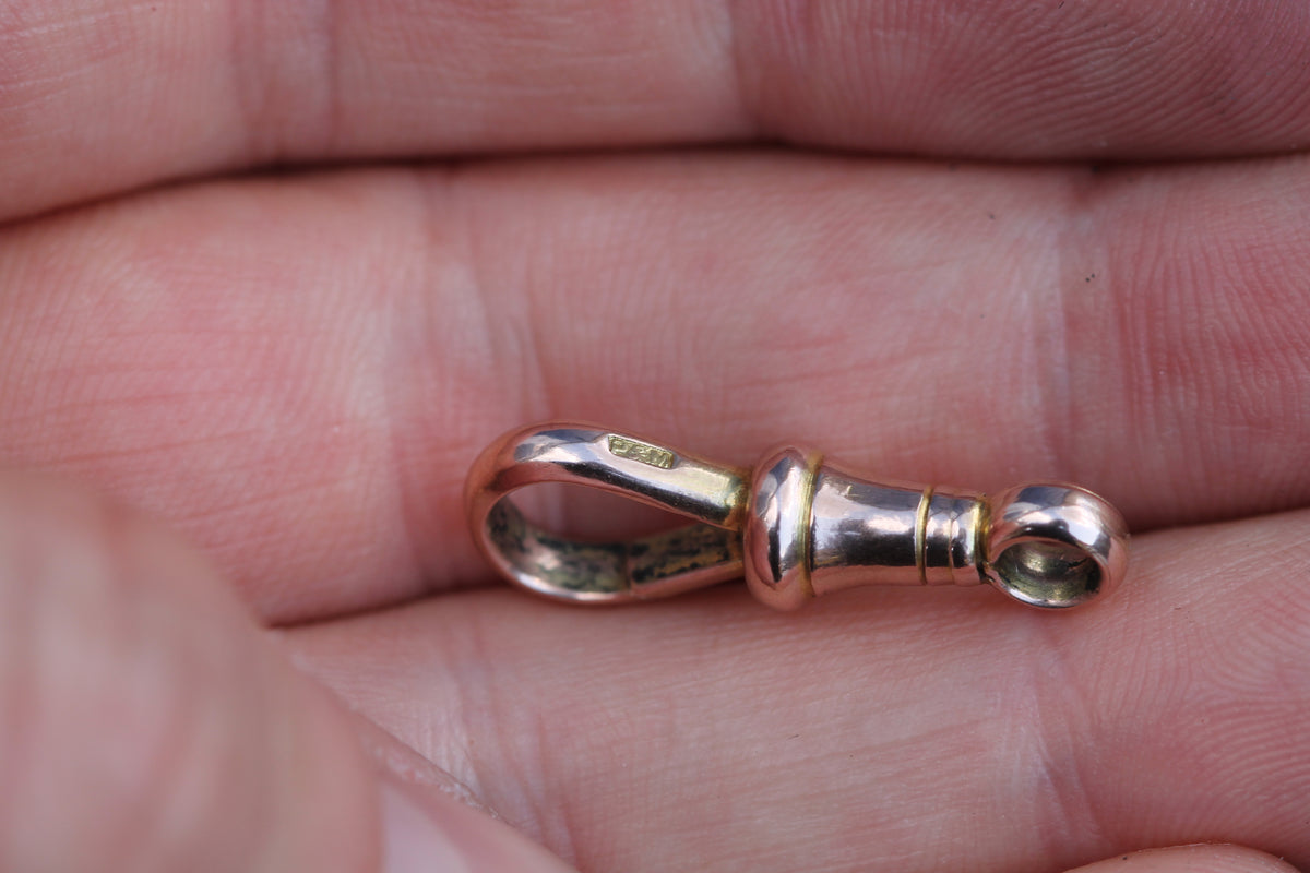 Antique 9ct Rose Gold Large Dog Clip Clasp c.1900 — view 10