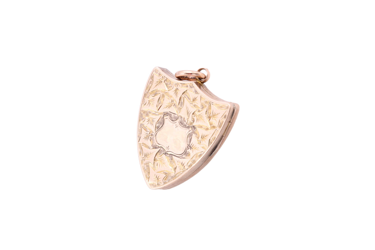 Antique Edwardian 9ct Gold Shield Locket Chester 1906 — view 7