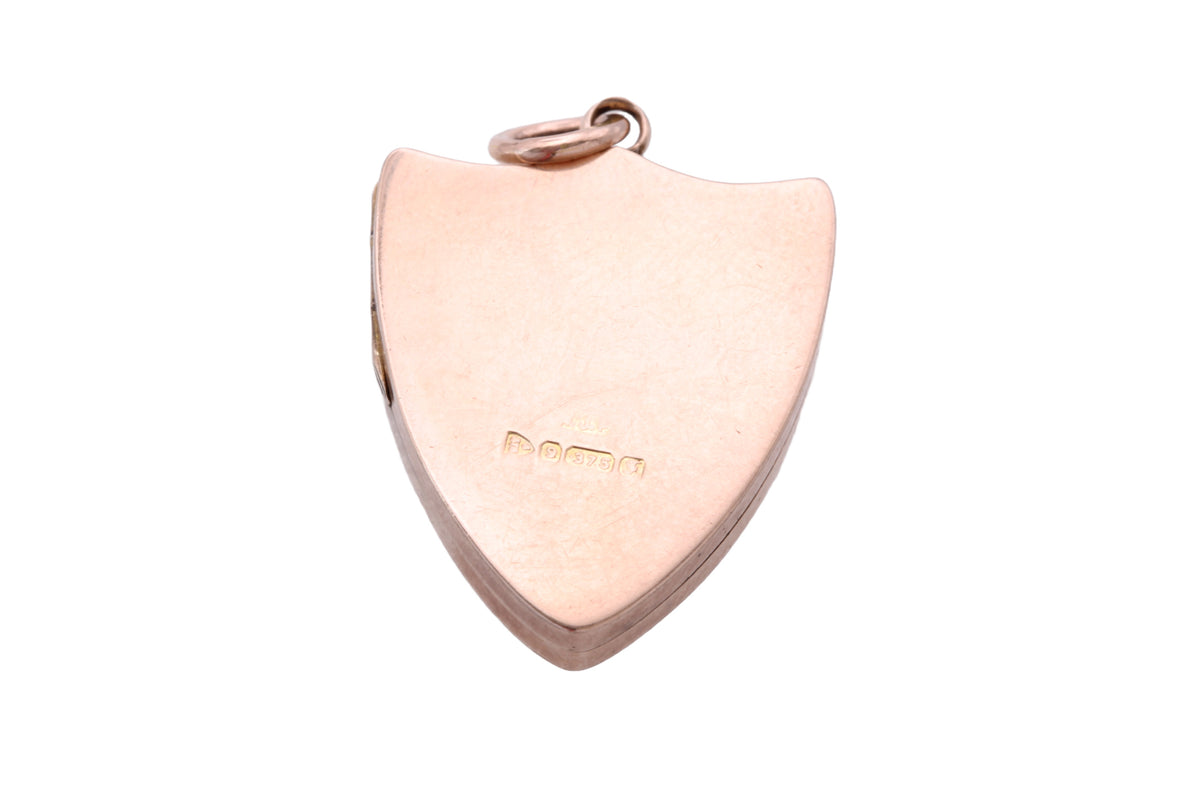 Antique Edwardian 9ct Gold Shield Locket Chester 1906 — view 10