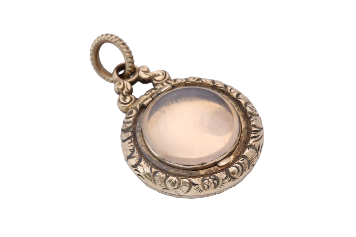 Antique Georgian 12ct Gold Chased Keepsake Locket c.1820 — view 11