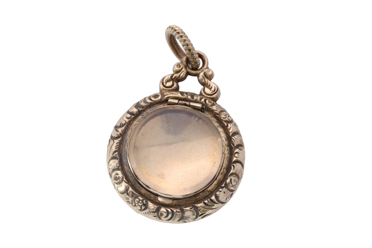 Antique Georgian 12ct Gold Chased Keepsake Locket c.1820 — view 14