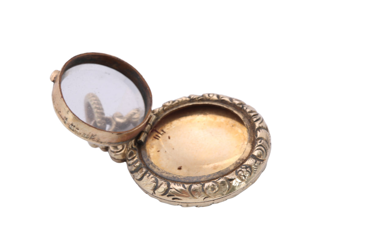Antique Georgian 12ct Gold Chased Keepsake Locket c.1820 — view 15