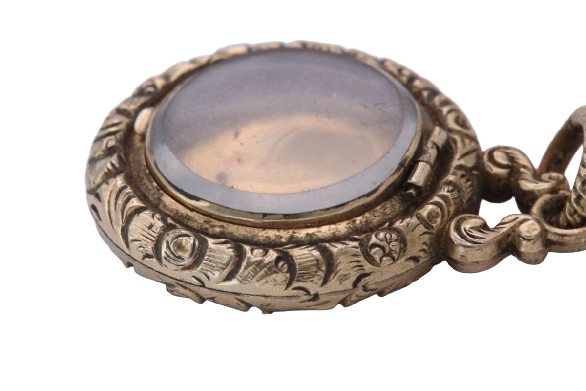 Antique Georgian 12ct Gold Chased Keepsake Locket c.1820 — view 17