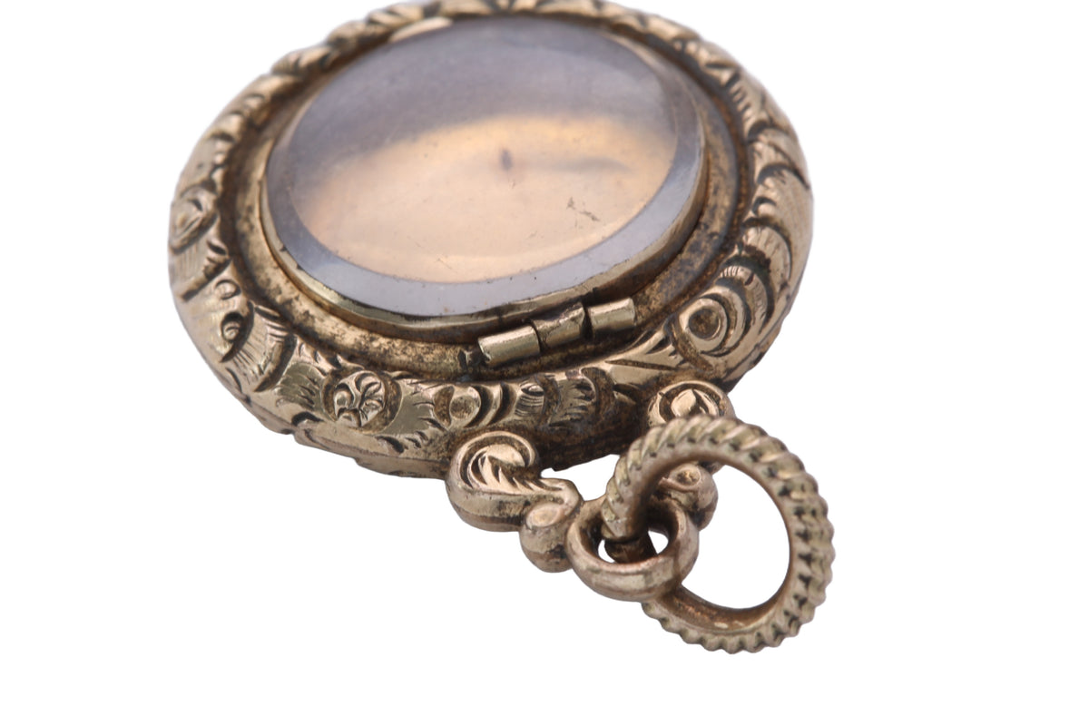 Antique Georgian 12ct Gold Chased Keepsake Locket c.1820 — view 19