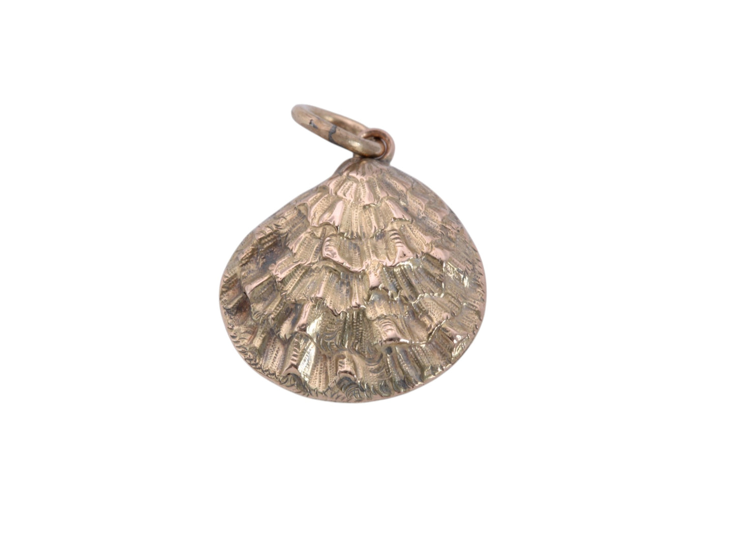 Antique Victorian 15ct Gold Oyster shell Keepsake Pendant c.1880 — view 11
