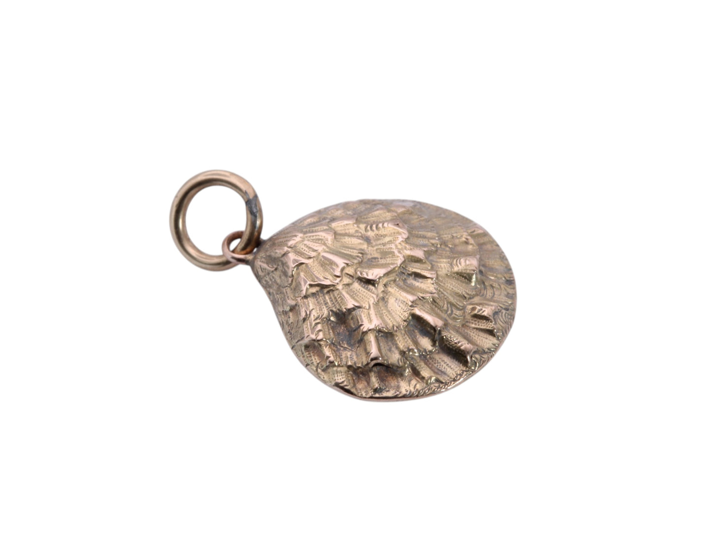 Antique Victorian 15ct Gold Oyster shell Keepsake Pendant c.1880 — view 5