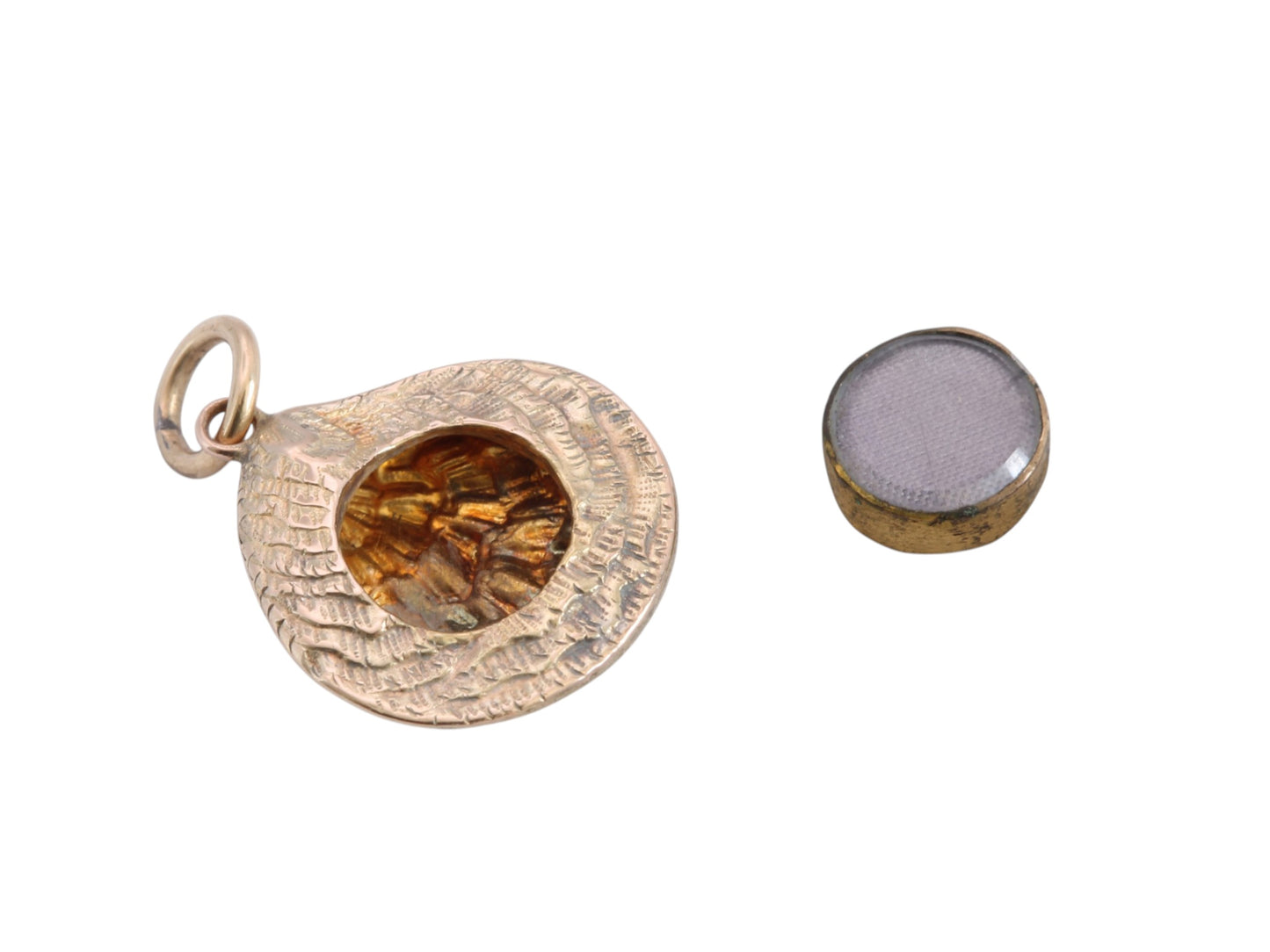 Antique Victorian 15ct Gold Oyster shell Keepsake Pendant c.1880 — view 15