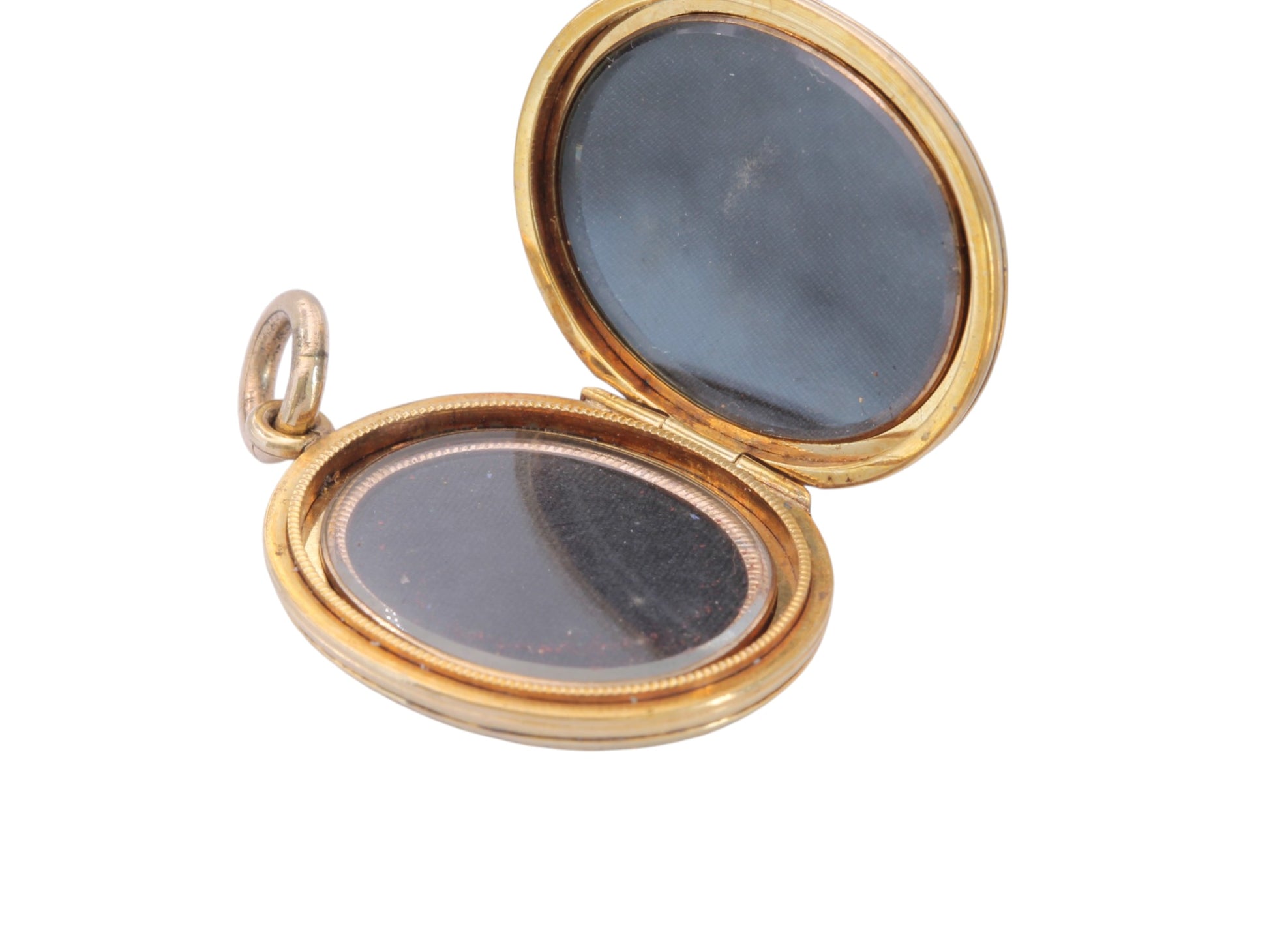Antique Victorian 9ct Gold Back & Front Enamel Locket | Original Glass c.1890 — view 8