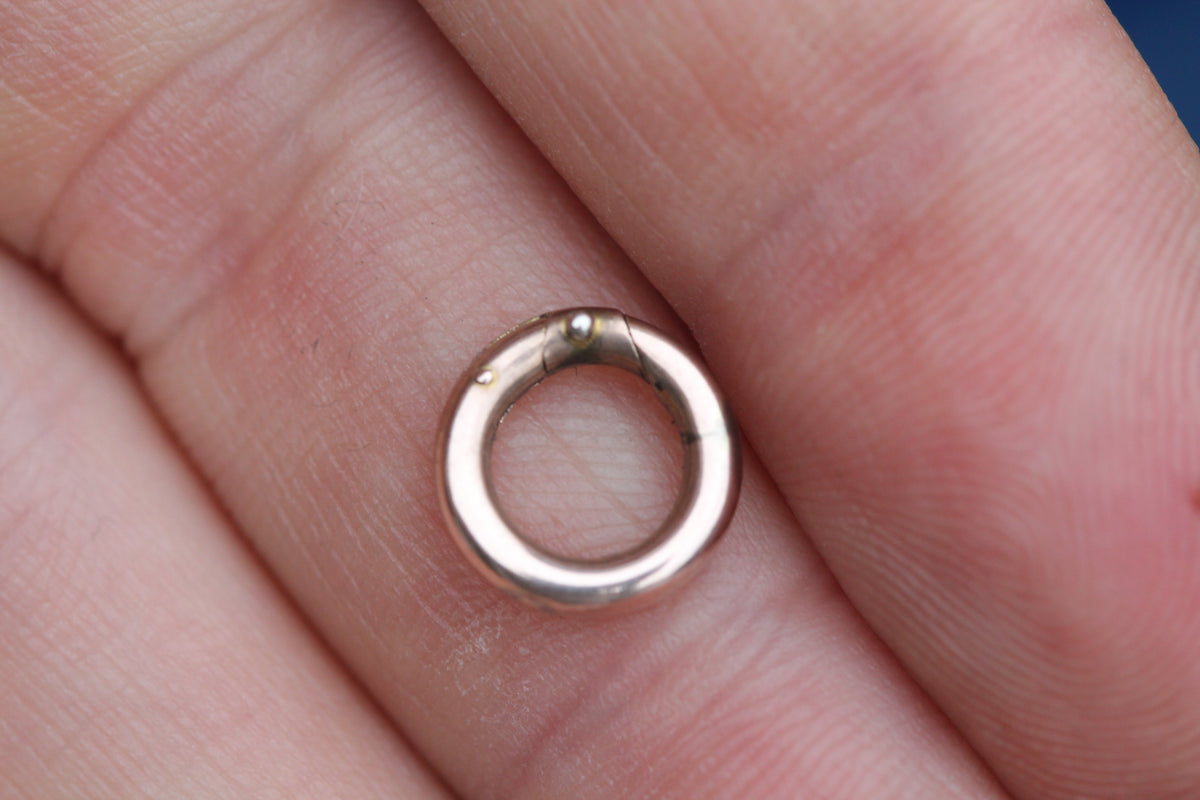 Antique 9ct Gold Spring Ring Clasp | Bolt Ring c.1900 — view 4