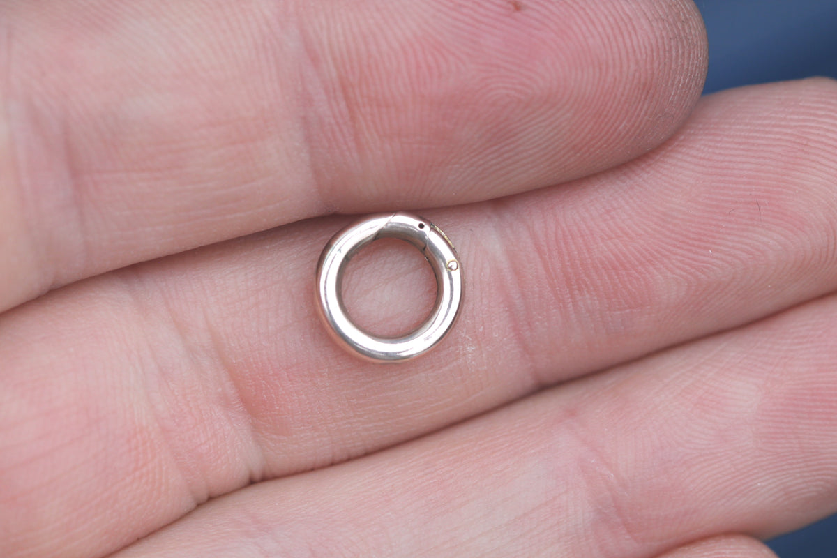 Antique 9ct Gold Spring Ring Clasp | Bolt Ring c.1900 — view 7