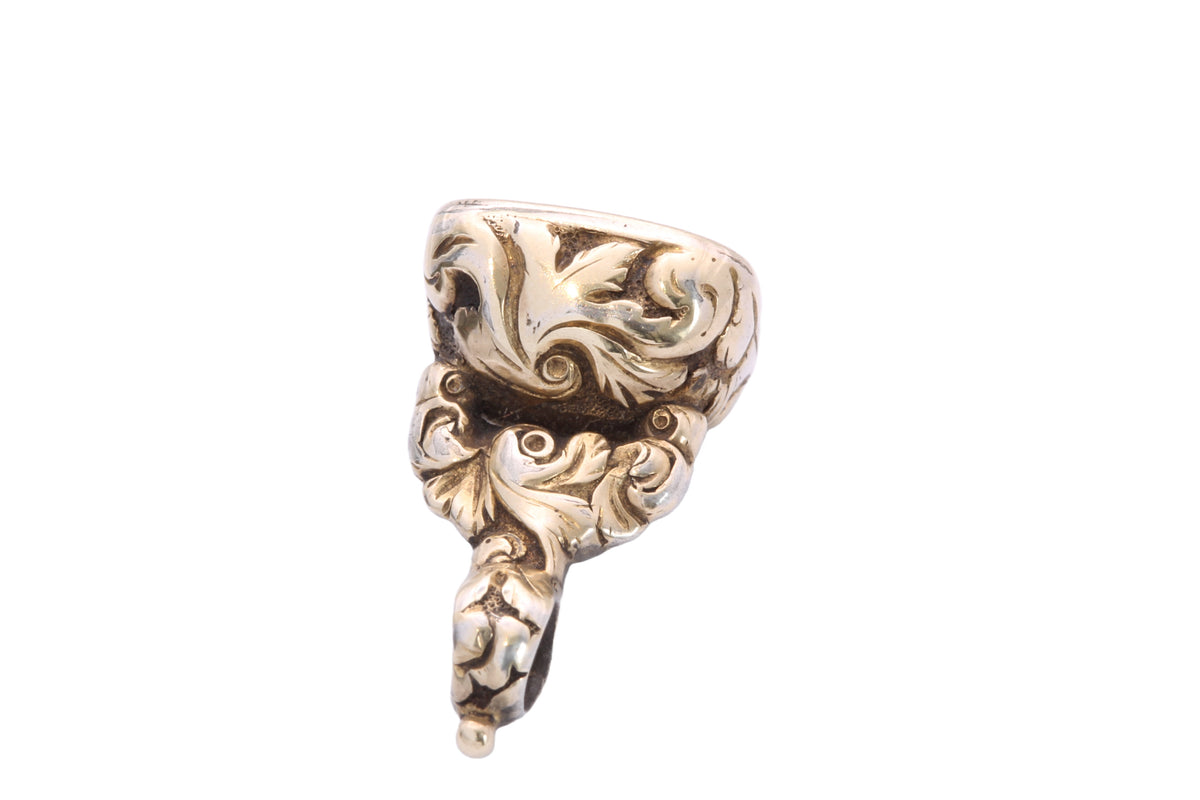Antique Victorian 9ct Gold Cased Chalcedony Hound Intaglio Fob Seal c.1880 — view 7