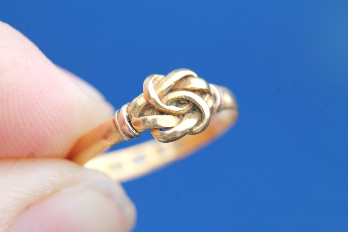 Antique Victorian 22ct Gold Love Knot Ring | 1870 — view 4