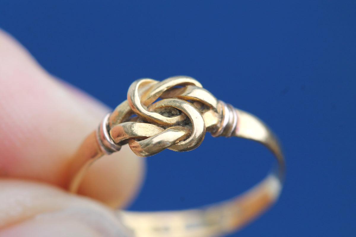 Antique Victorian 22ct Gold Love Knot Ring | 1870 — view 5