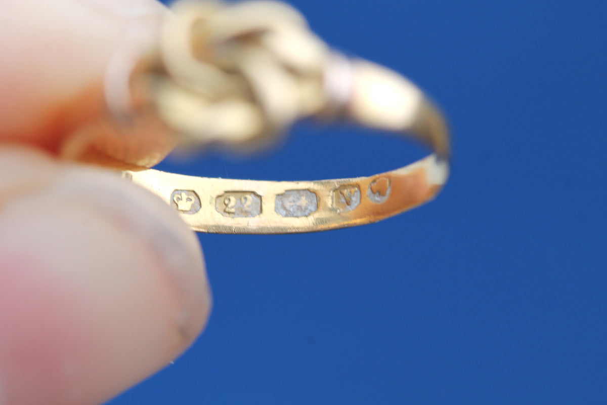 Antique Victorian 22ct Gold Love Knot Ring | 1870 — view 6