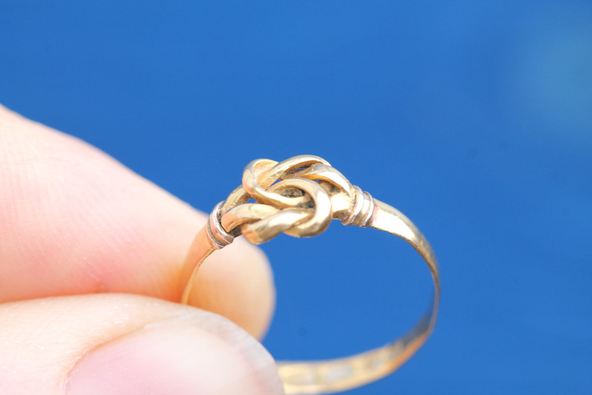 Antique Victorian 22ct Gold Love Knot Ring | 1870 — view 7