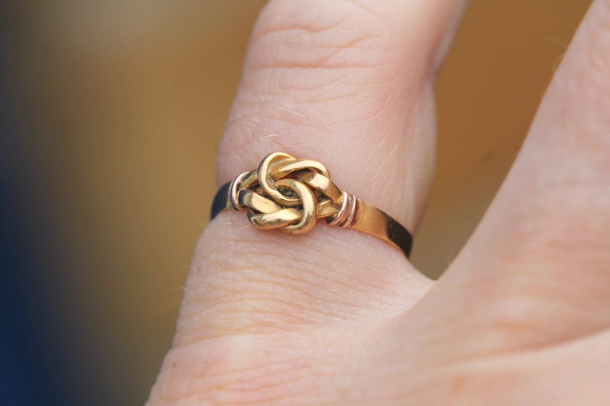 Antique Victorian 22ct Gold Love Knot Ring | 1870 — view 9