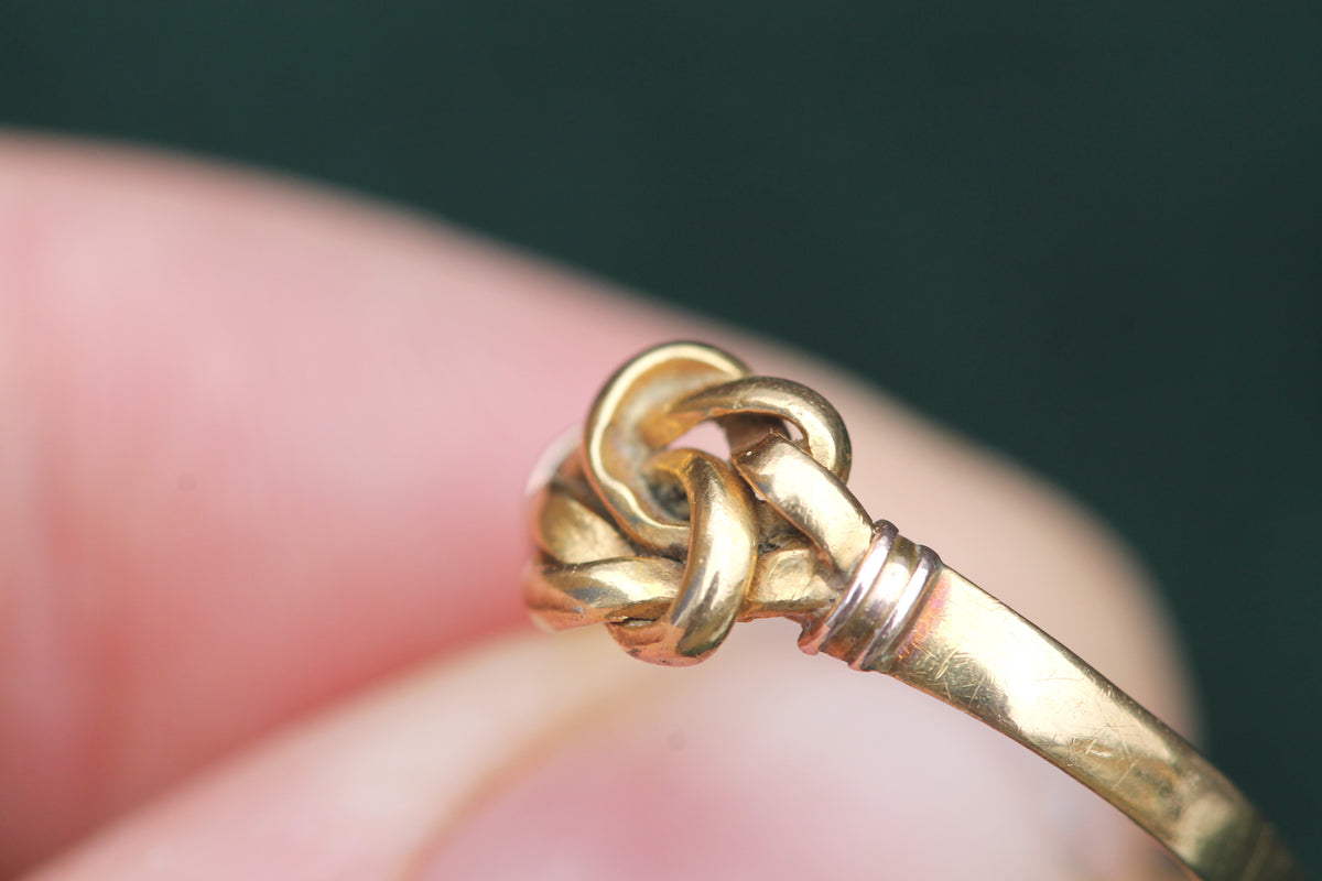 Antique Victorian 22ct Gold Love Knot Ring | 1870 — view 11
