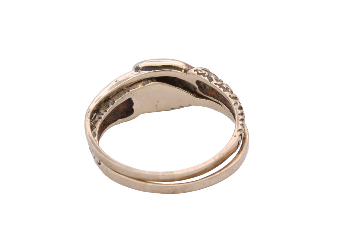 Vintage 9ct Gold Two-Part Fede Clasped Hands Ring c.1950 — view 14