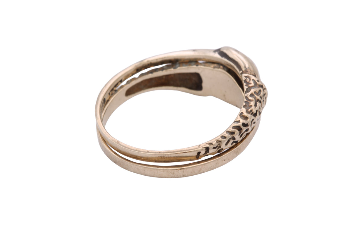 Vintage 9ct Gold Two-Part Fede Clasped Hands Ring c.1950 — view 15